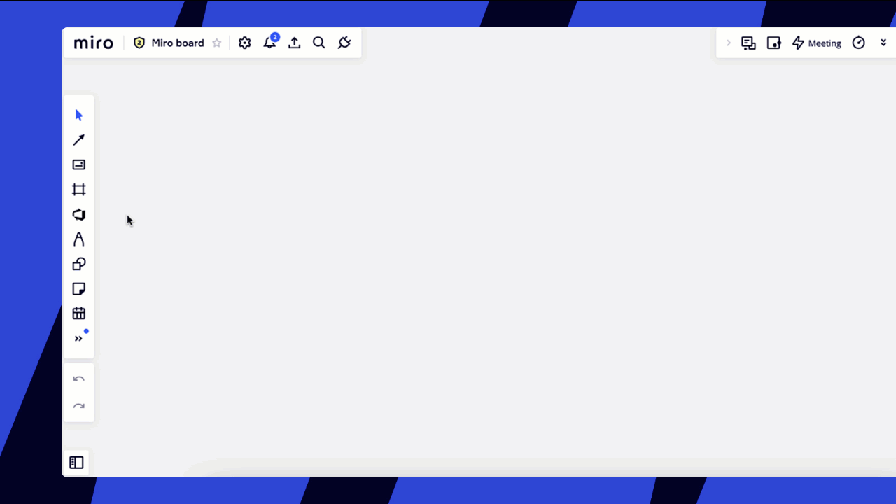 Animation showing the process of creating a new Azure Card from Miro.