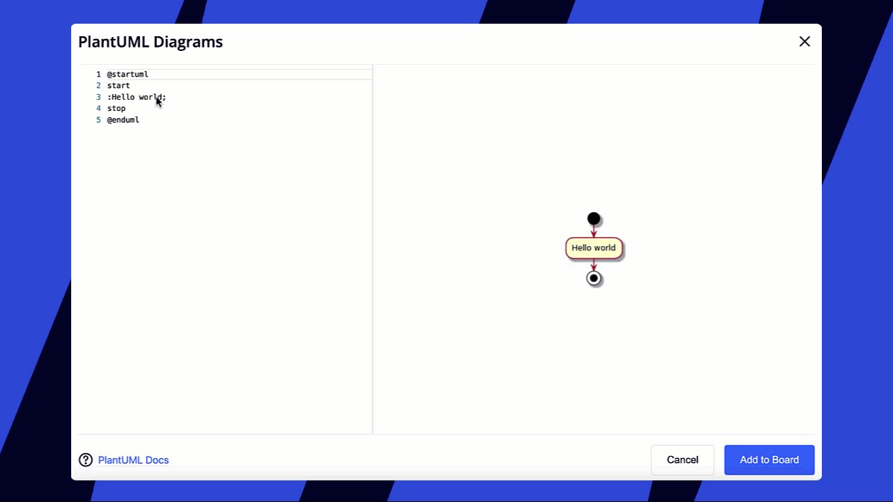 Changing a PlantUML diagram