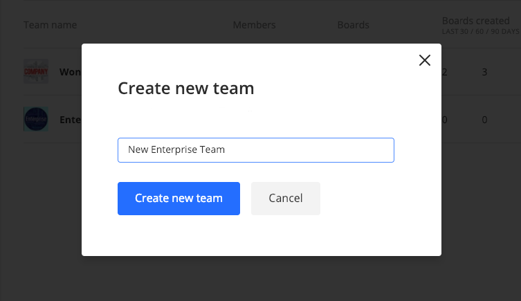 Create A New Team Miro Support Help Center